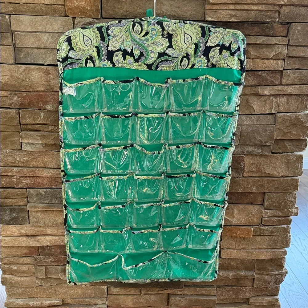 Green Paisley Hanging Organizer